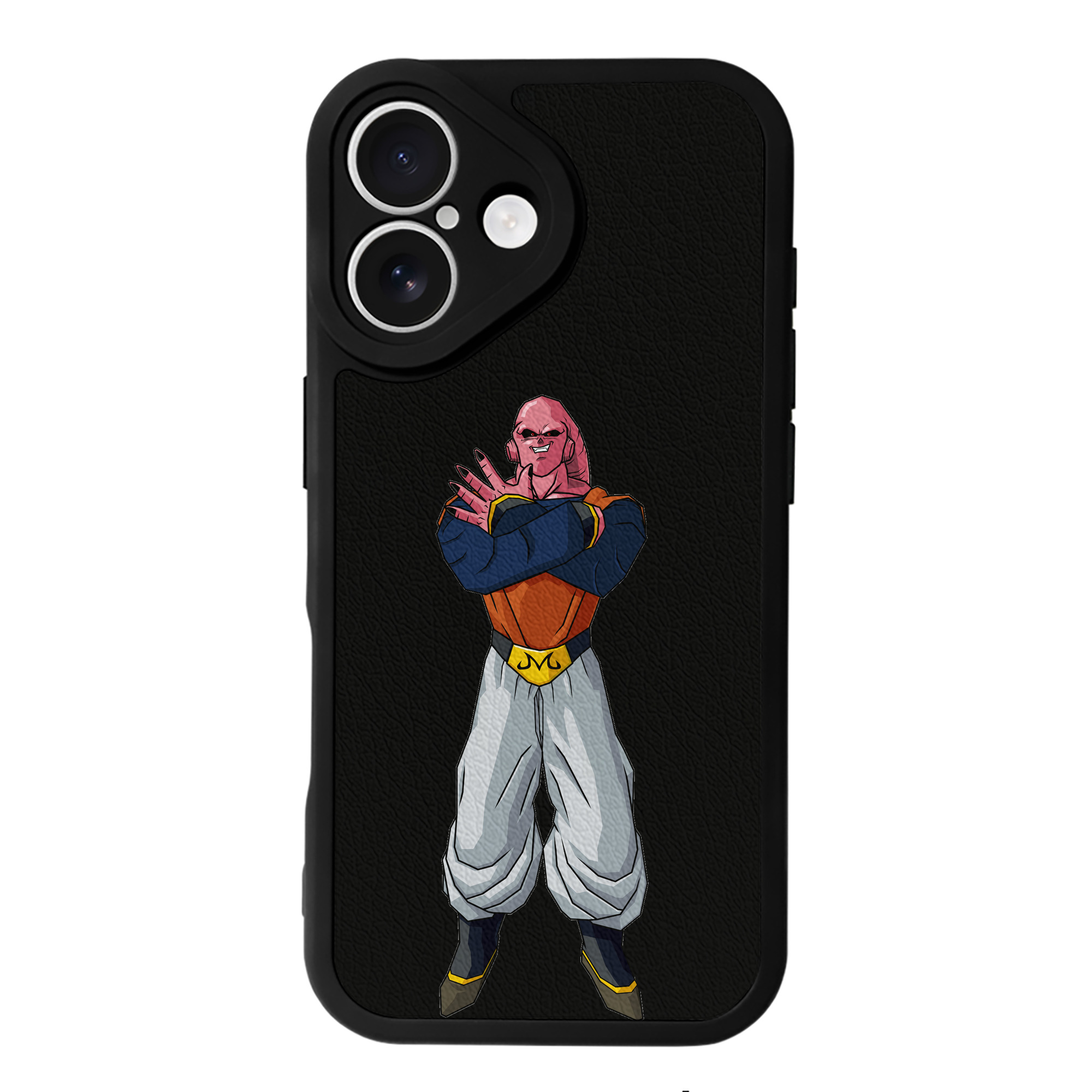 （画像用） ドラゴンボール 魔人ブウ DRAGON BALL Majin Buu 【iPhone 16シリーズ対応】シリコンスマホケース（レザー調） 材質：シリコン